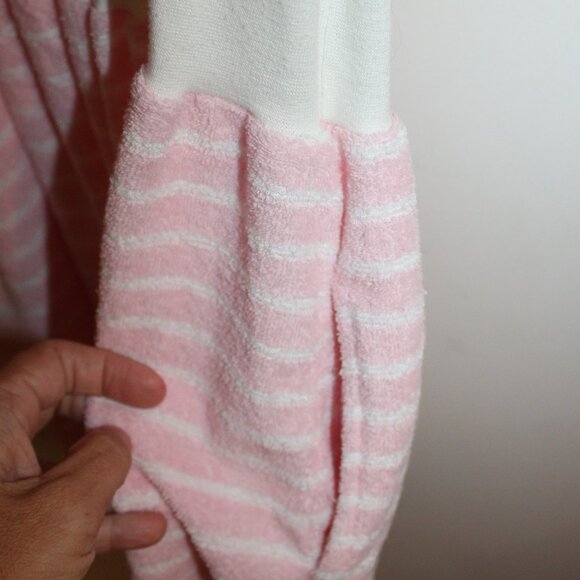 Vintage Rompin Rage Pink and White Terry Cloth Romper - Picture 3 of 4